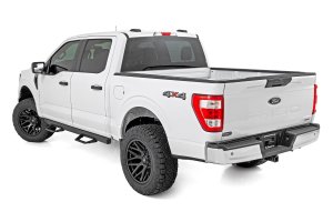 Ford F-350 Super Duty Step - Front + Rear - Rough Country - SRL2 Adj Aluminum - Black - '17-'24 Ford F-350 Super Duty Step - Front + Rear - Rough Country - SRL2 Adj Aluminum - Black - '17-'24